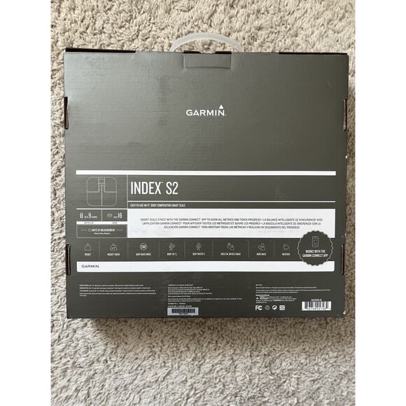 Garmin Index S2 Smart Scale Black, WiFi, Body Composition Metrics Brand New - Picture 4 of 8